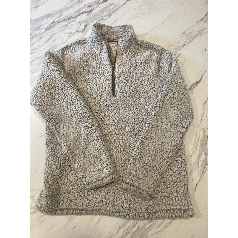Original Weatherproof Vintage Gray Sherpa Fleece Pullover Women's L